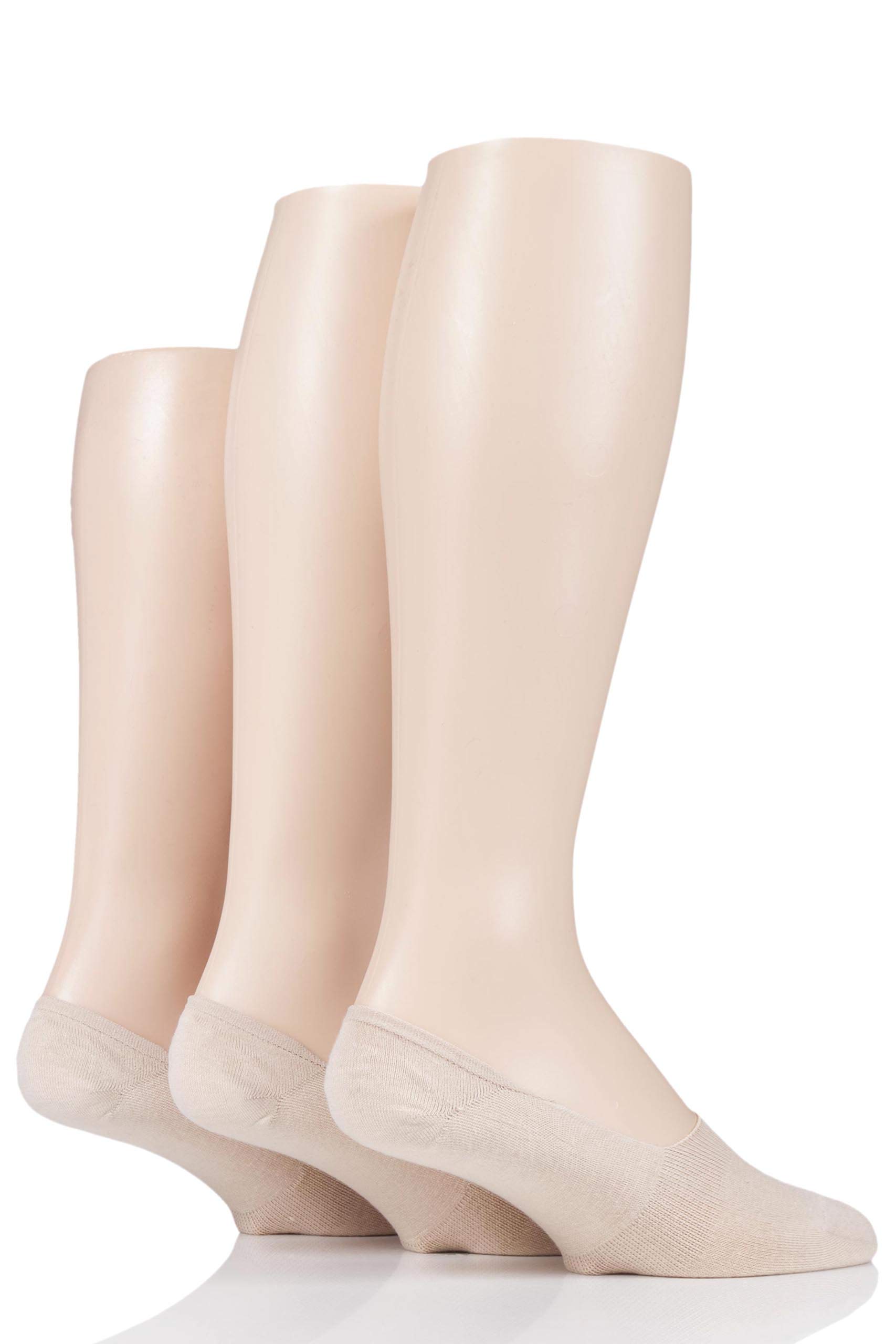 Sockshop Men's Natural Fine Bamboo Liners Pack Of 3 7-11