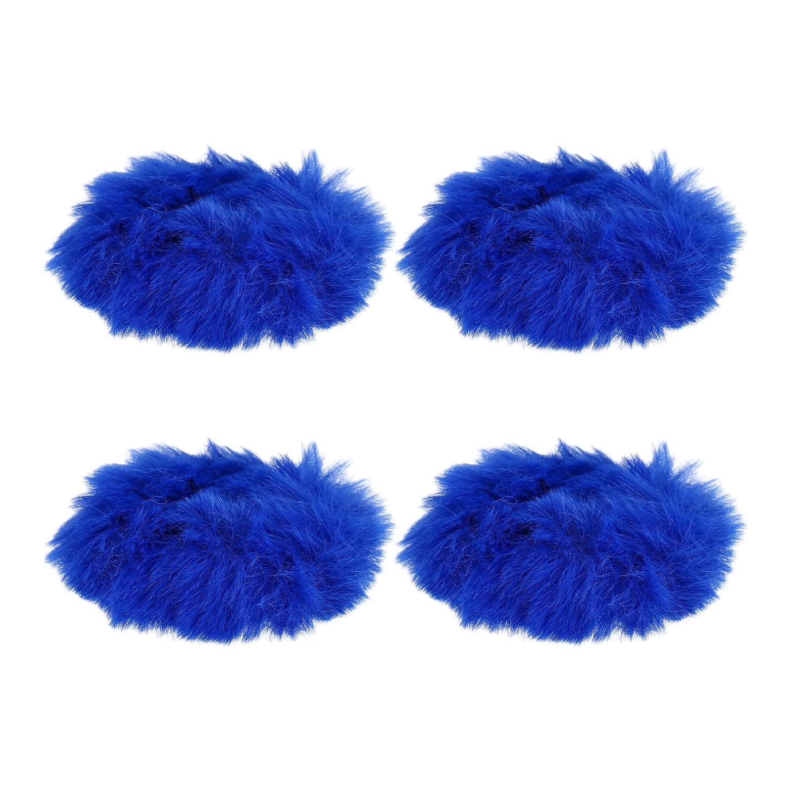 PATIKIL Furry Microphone Windscreen 25mm x 56mm Mic Cover Windshield for Indoor Outdoor Microphone Blue 4 Pack