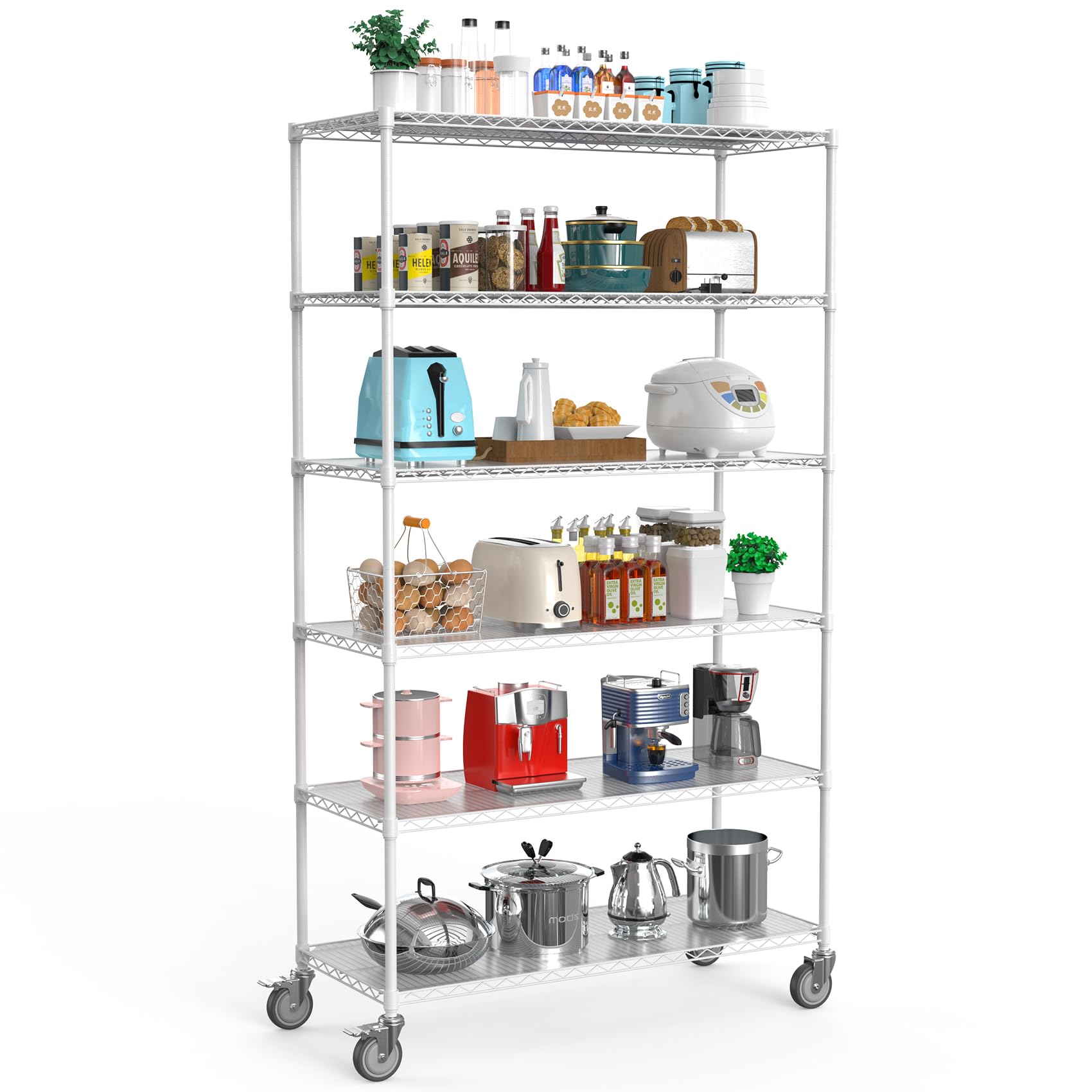 Amazon.com: 6 Tier NSF Wire Shelf Shelving Unit, 20 x 48 x