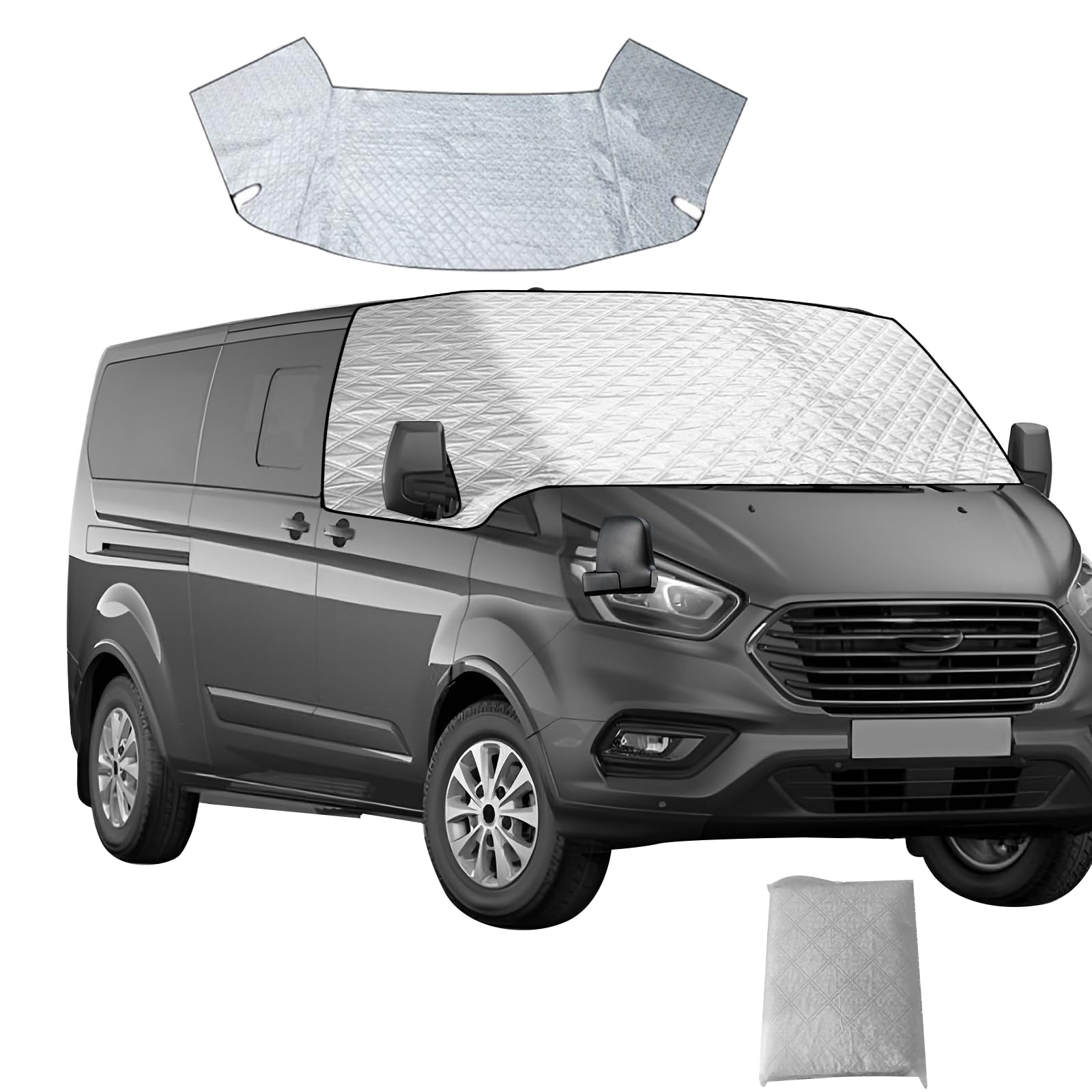 Opvouwbare Voorruit Afdekking Auto Windschutzscheiben Abdeckung Ersatz Für Ford Transit Custom 2012-2022, Frontscheiben Waterdichte Voorruitbeschermer