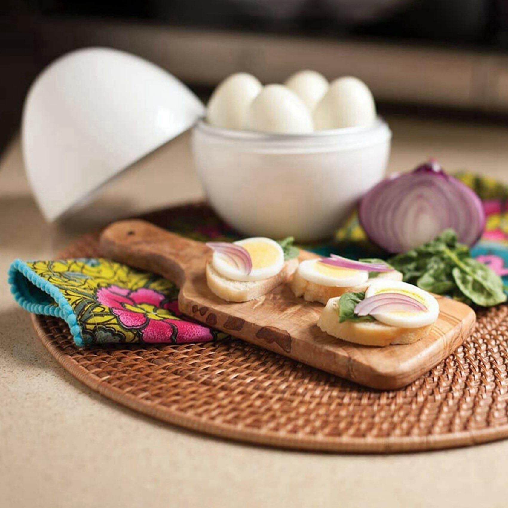 Wuden 4X Egg Pod - Microwave Egg Boiler Cooker Egg Steamer Perfectly Eggs and Detaches The Shell