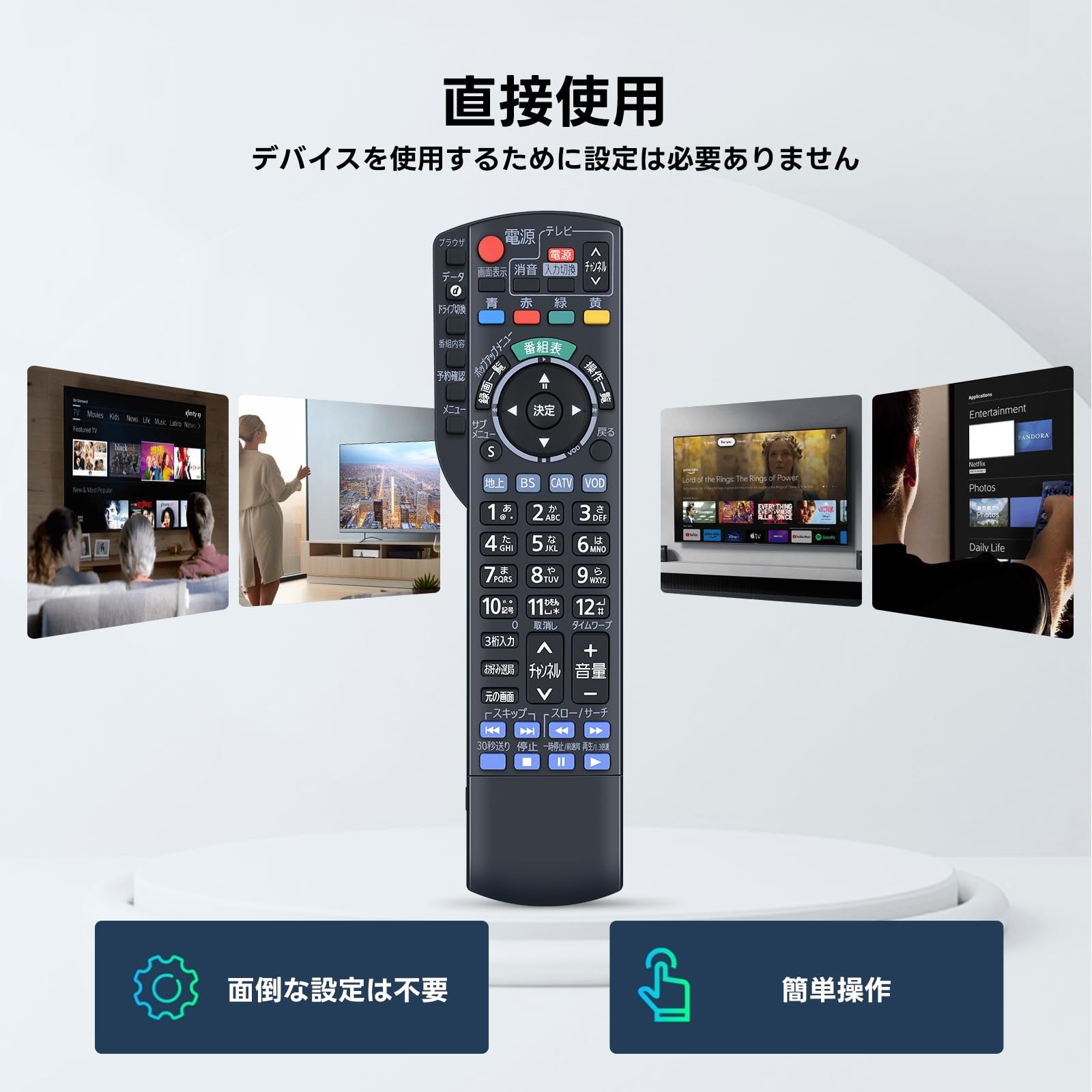 Amazon | テレビリモコン N2QAYB000628 N2QAYB001152 for Panasonic