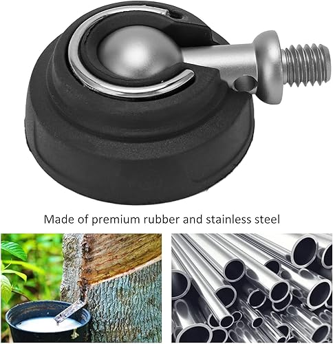 Miniatura 4 de Acouto Pies de goma Spike 3/8 pulgadas trípode almohadilla de goma de acero inoxidable antideslizante 1.969 in diámetro cámara trípode pie reemplazo