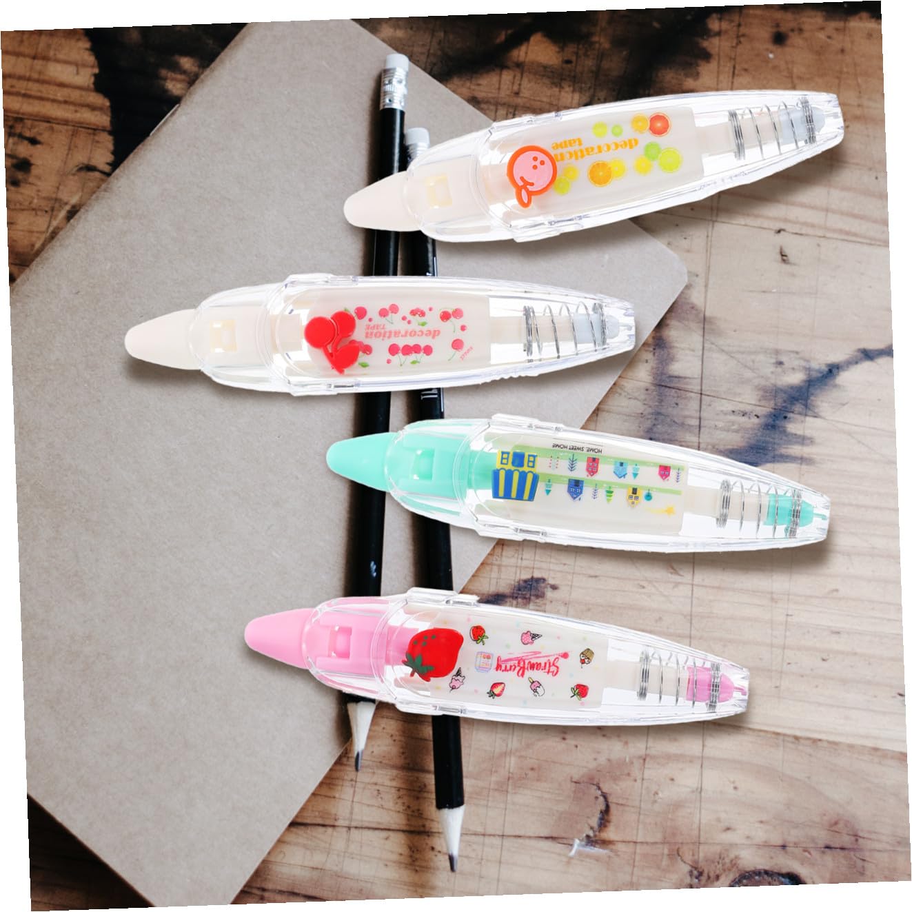 NUOBESTY 12pezzi Decorativo Correttori Per Scrapbooking Per Studenti e Appassionati Cancelleria