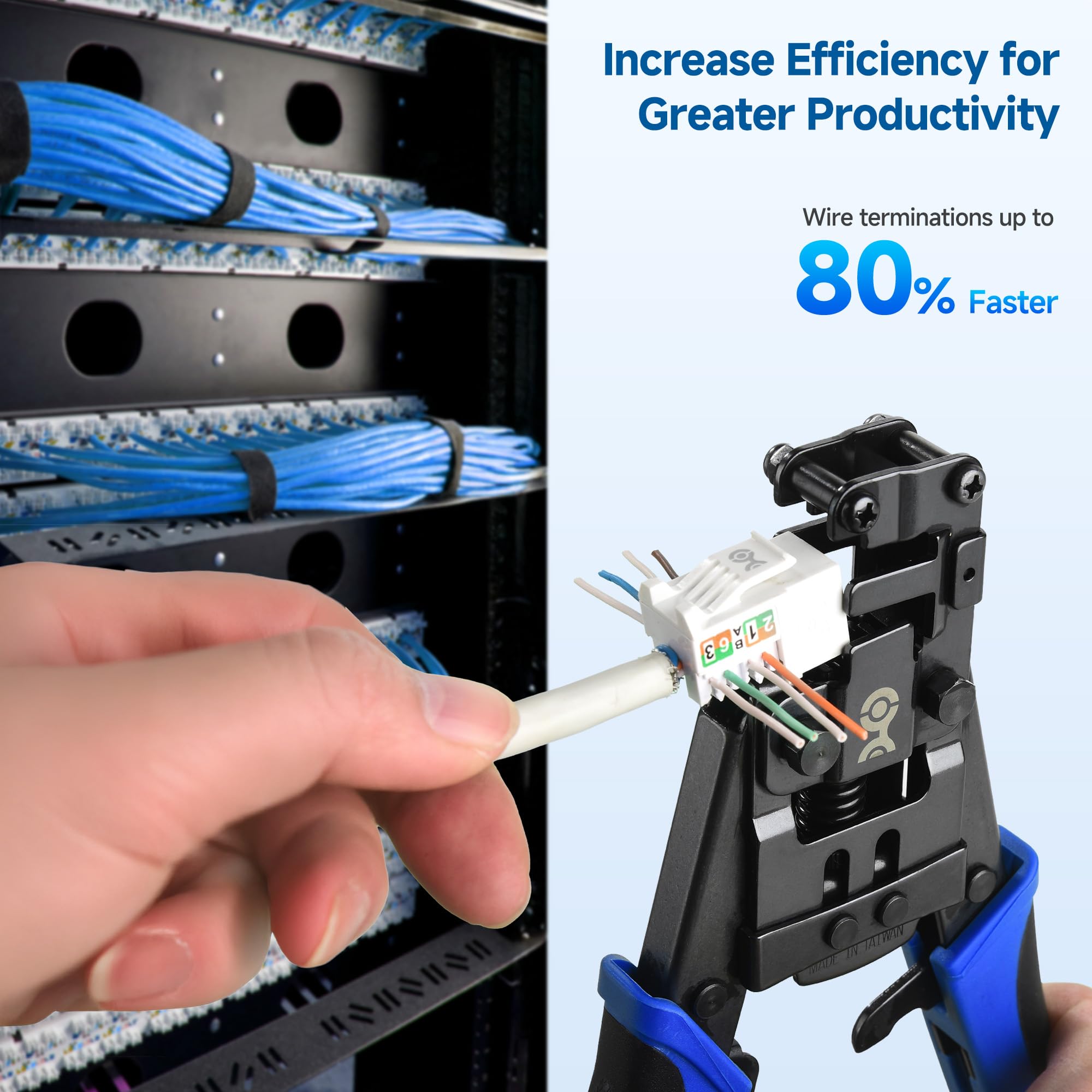 Cable Matters Herramienta de crimpado de instalación rápida para conectores Keystone Cat6 de instalación rápida Cable Matters con modelo 180070 (no compatible con Keystones de la serie 180005)