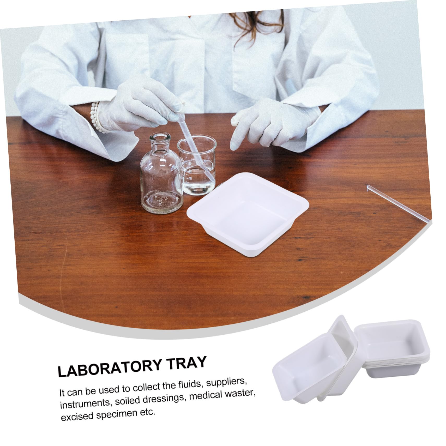 FUNOMOCYA 2sets Measuring Weigh Boats Square Storage Trays Weighing Dishes Weighing Pans Laboratory Equipment for Home and Studio 20pcs*2