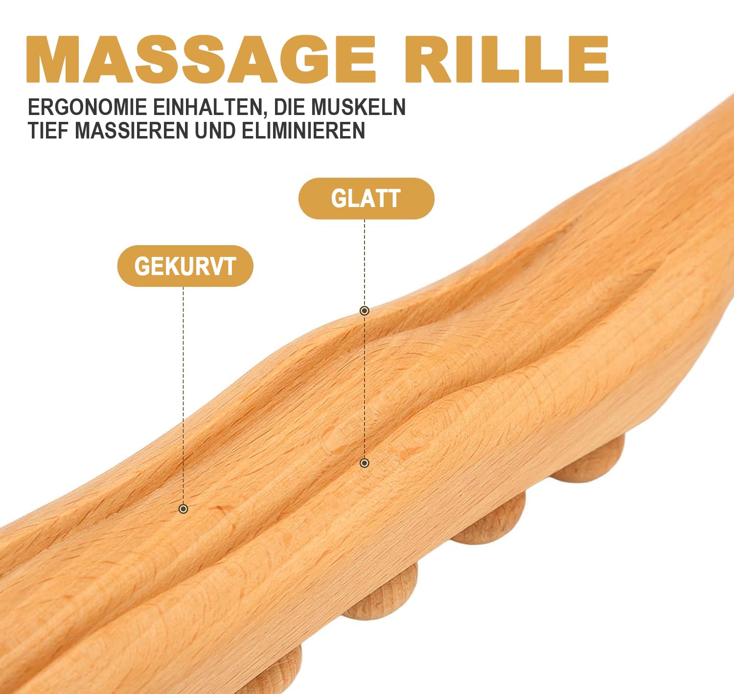 Masajeador Gua Sha de madera, masajeador de drenaje linfático, 20 cuentas, herramientas de masaje de terapia de madera para dolor de cuello y espalda, moldear el vientre y las piernas