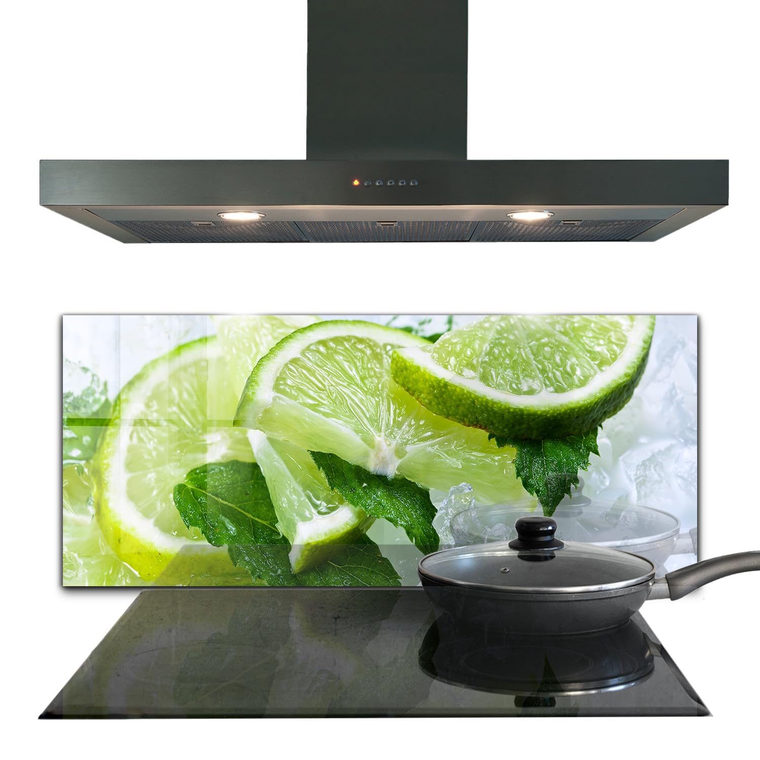 Panneau de cuisine Wallfluent en verre trempé 125x50 cm : fini les taches sur les murs sales