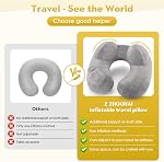 Travel Pillow, Inflatable Travel Pillow for Airplane, Car, Office and Home, Inflatable Neck Pillow for Adults