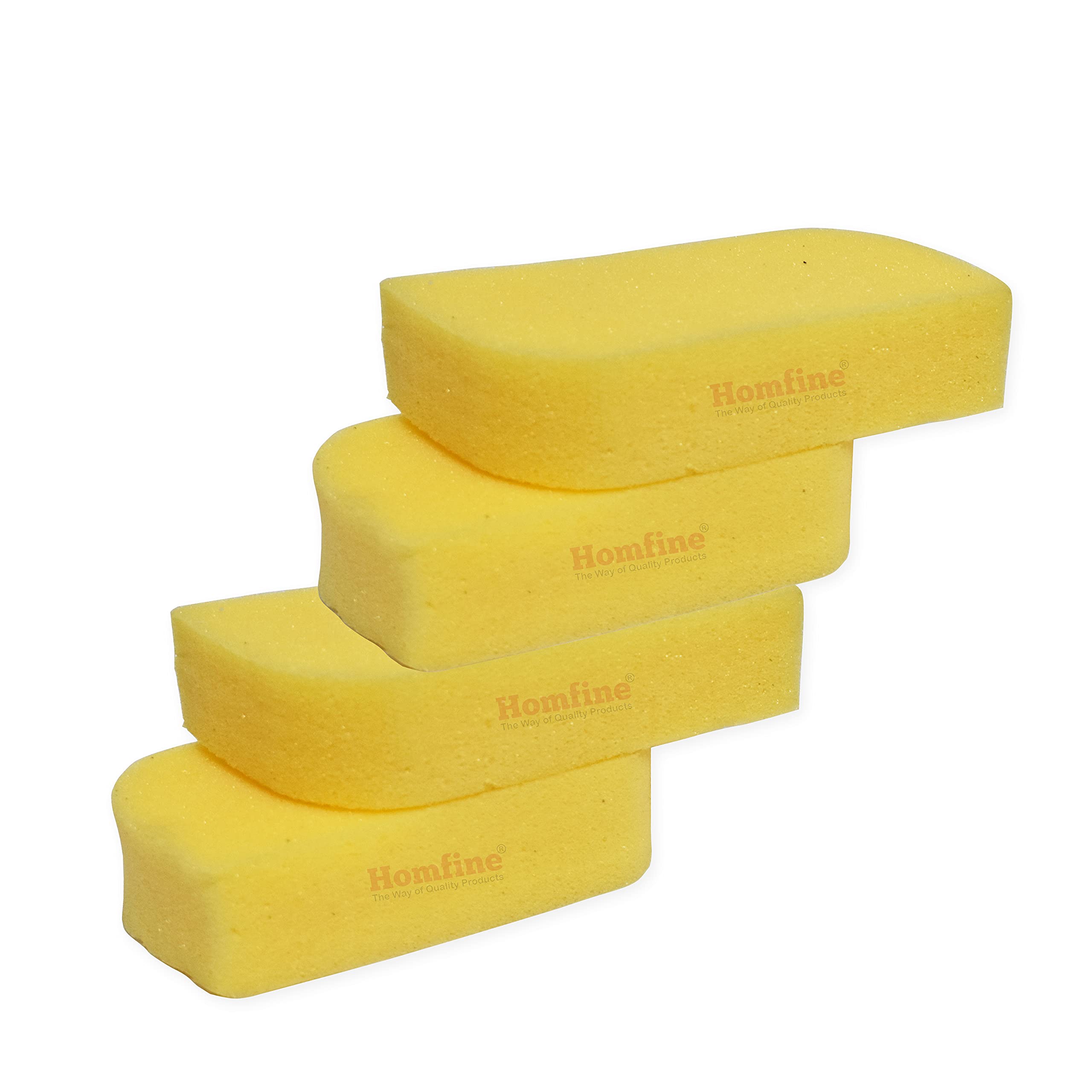 Homfine® Pack of 4Pcs Sponge Foam Scrubber for Multipurpose Cleaning Kitchen Utensils, Crockery, Bathroom Tiles, Glass, Mirror and Automobiles (Size :13x7x4cm) (B09CL9XJYN) Amazon Price History, Amazon Price Tracker