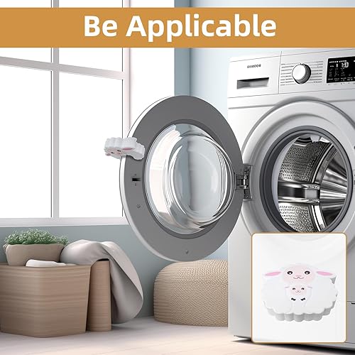 Miniatura 6 de 8 piezas de accesorios para puerta de lavadora abierta con bolsa de almacenamiento, soporte de puerta de lavadora con cargador frontal, accesorios