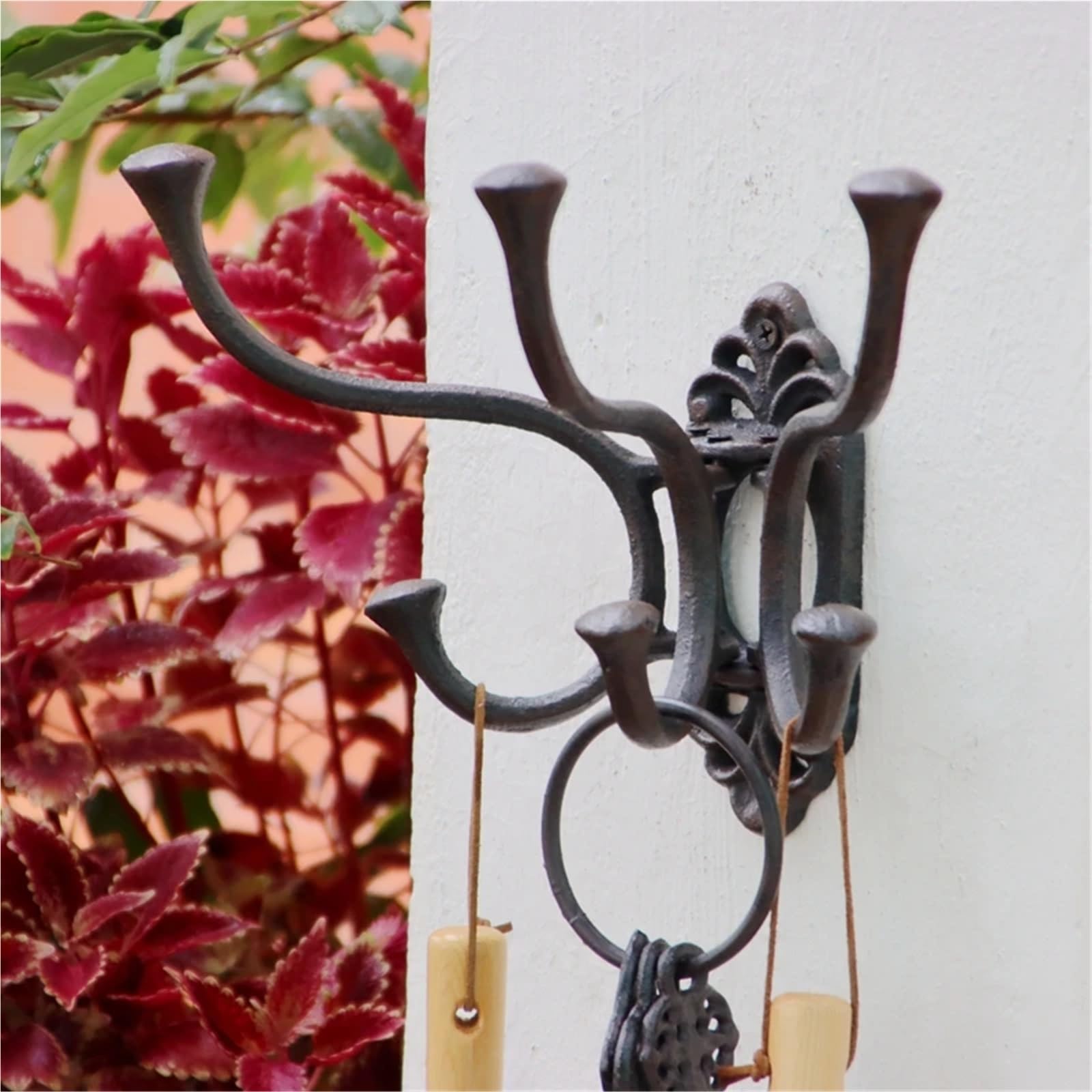 SchlüSselbrett Verstellbarer Retro-Wandhaken aus Gusseisen mit drei Aufhängern