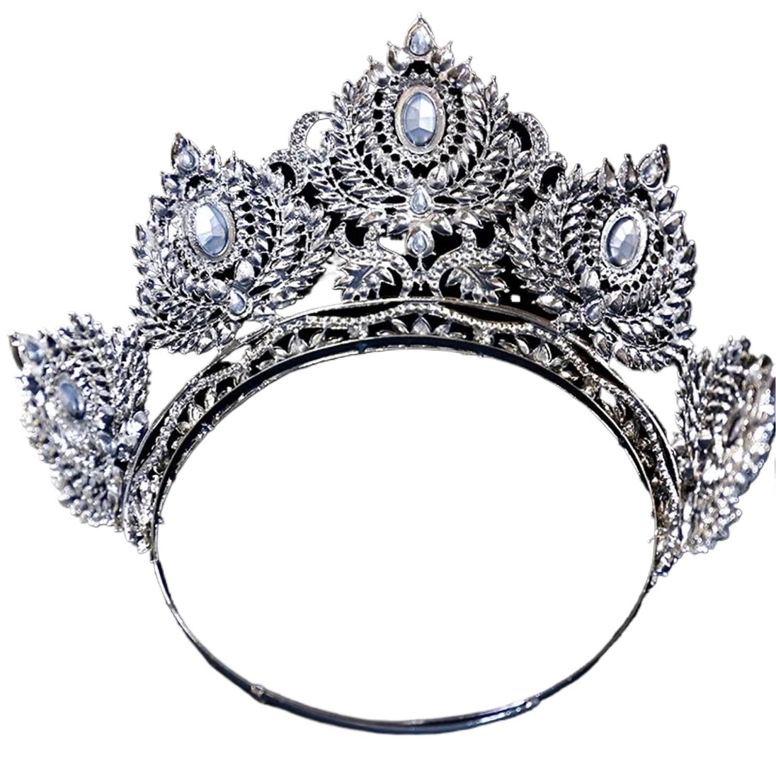 Diademi di strass cristallo con grande diadema