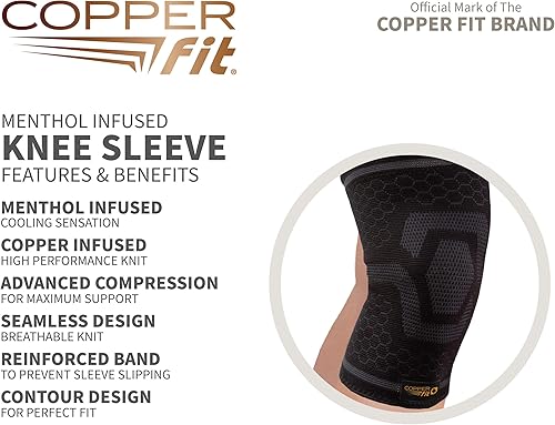Miniatura 3 de Copper Fit Manga de compresión de rodilla ICE con infusión de mentol