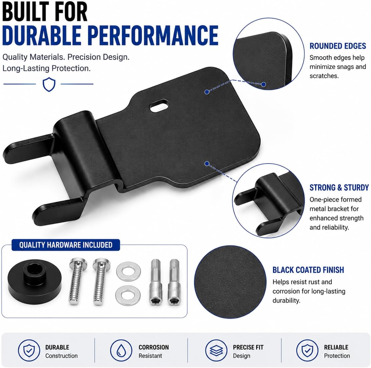 Tailgate Anti-Theft Lock Combo Kit for 2024-2026 Toyota Tacoma Gen 4, Black