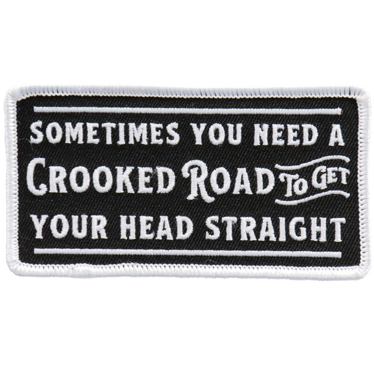 Hot Leathers PPL9745 4 Inch Crooked Road Patch - 4 Width x 2 Height Inches