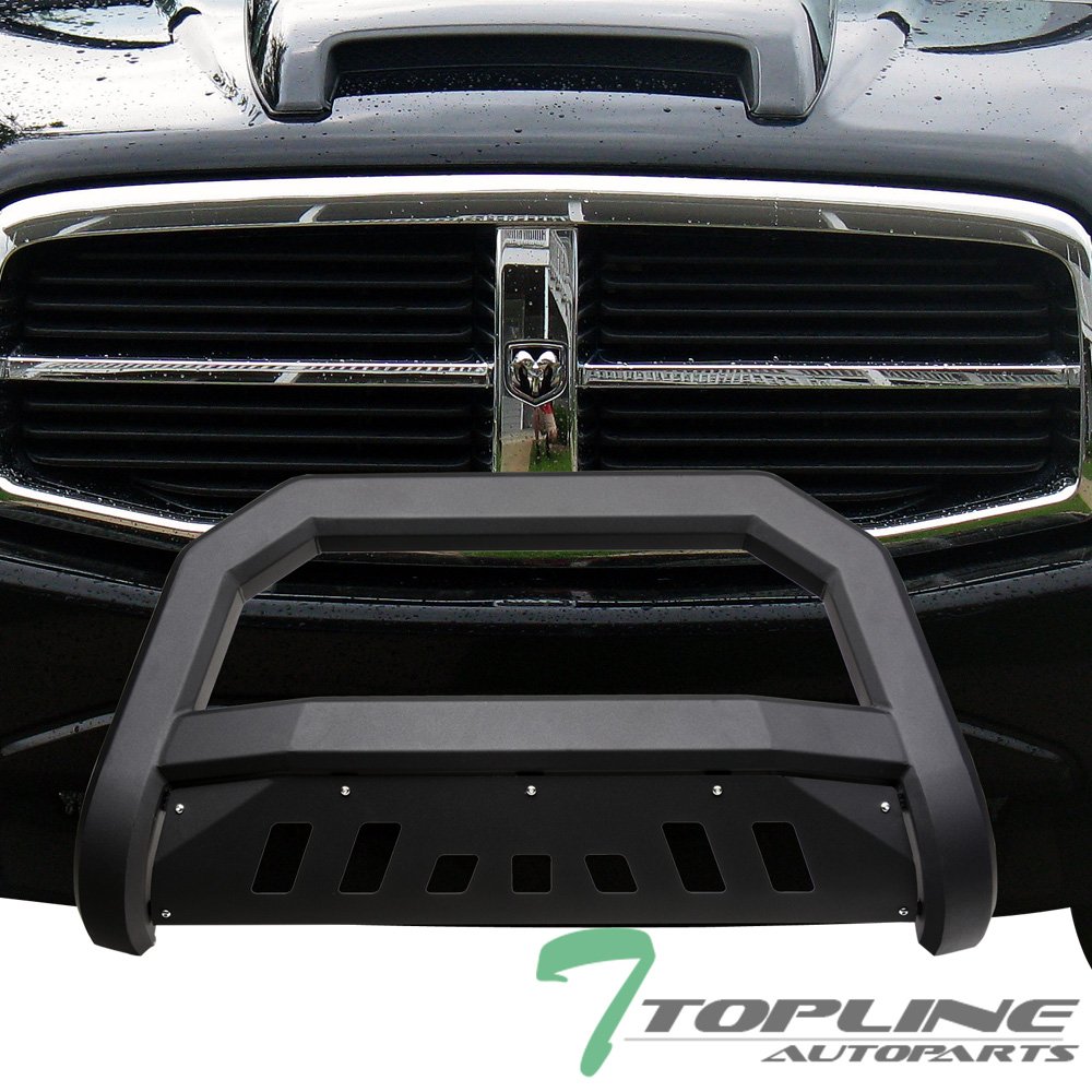 TLAPS 7422447531528 Compatible with 2004-2009 2010 Dodge Durango / 2006 2007-2009 Chrysler Aspen Matte Black AVT Style Bull Bar Guard with Skid Plate