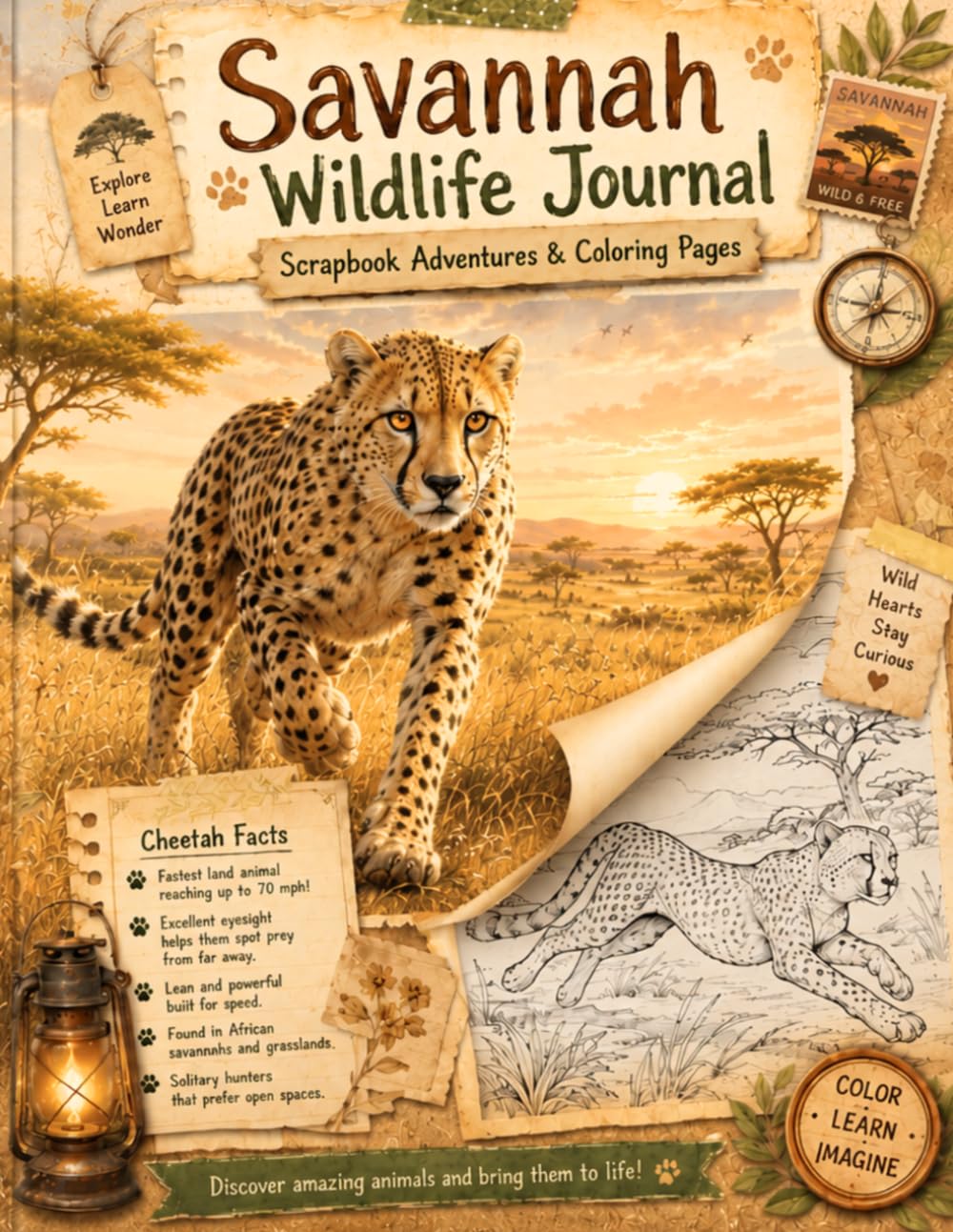 Savannah Wildlife Journal: Scrapbook Adventures & Coloring Pages