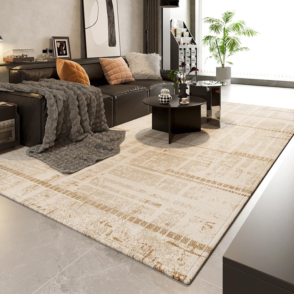 Tapis de sol moelleux 100x160 cm pour salon et chambre moderne