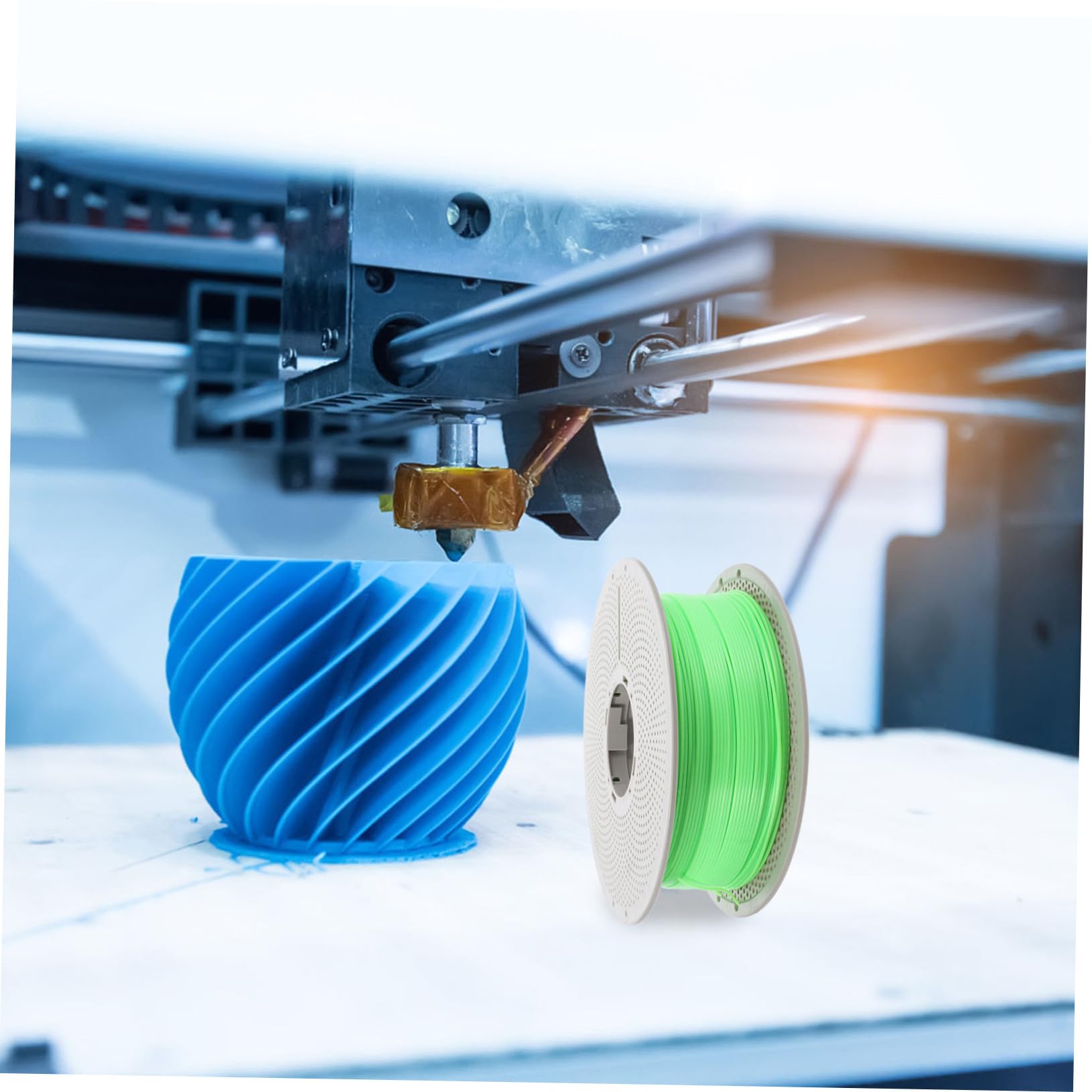 Cabilock Miękki Żarnik Do Drukarki 3d Zielony Świecący Żarnik Świecący W Ciemności Filament Do Drukarki Do Innowacyjnych Akcesoriów Do Drukowania 3d
