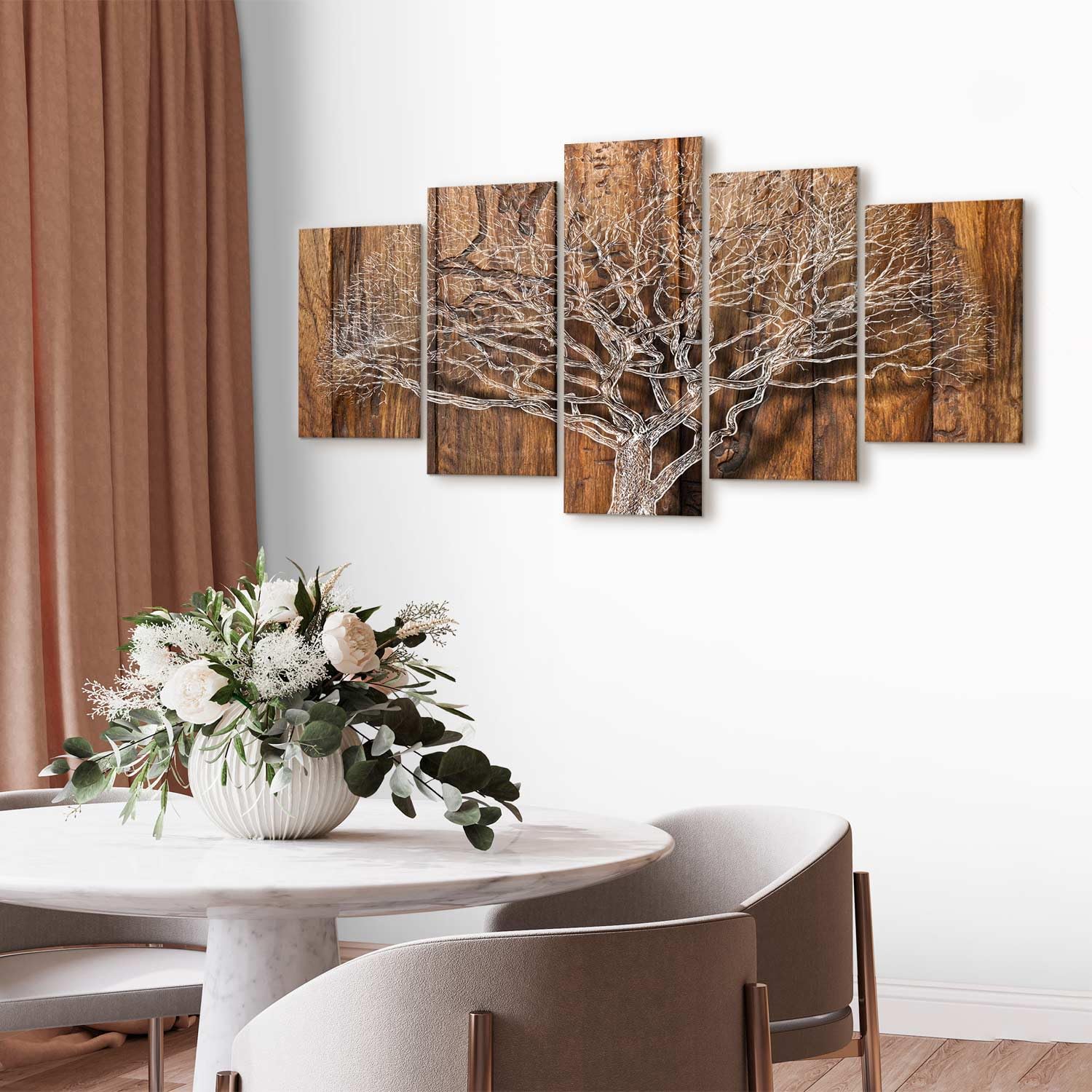 B&D XXL - Quadri Moderni per Camera da Letto Grandi, Albero Legno 200x100cm