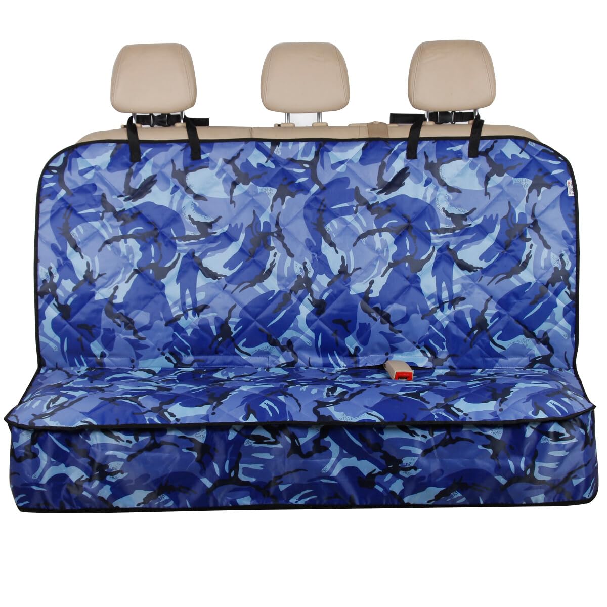 rhinos autostyling COMPATIBLE WITH Toyota Aygo (2014 ON) - Blue Camouflage Heavy Duty Premium Quilted Dog Cat Pet Hammock Rear Seat Cover