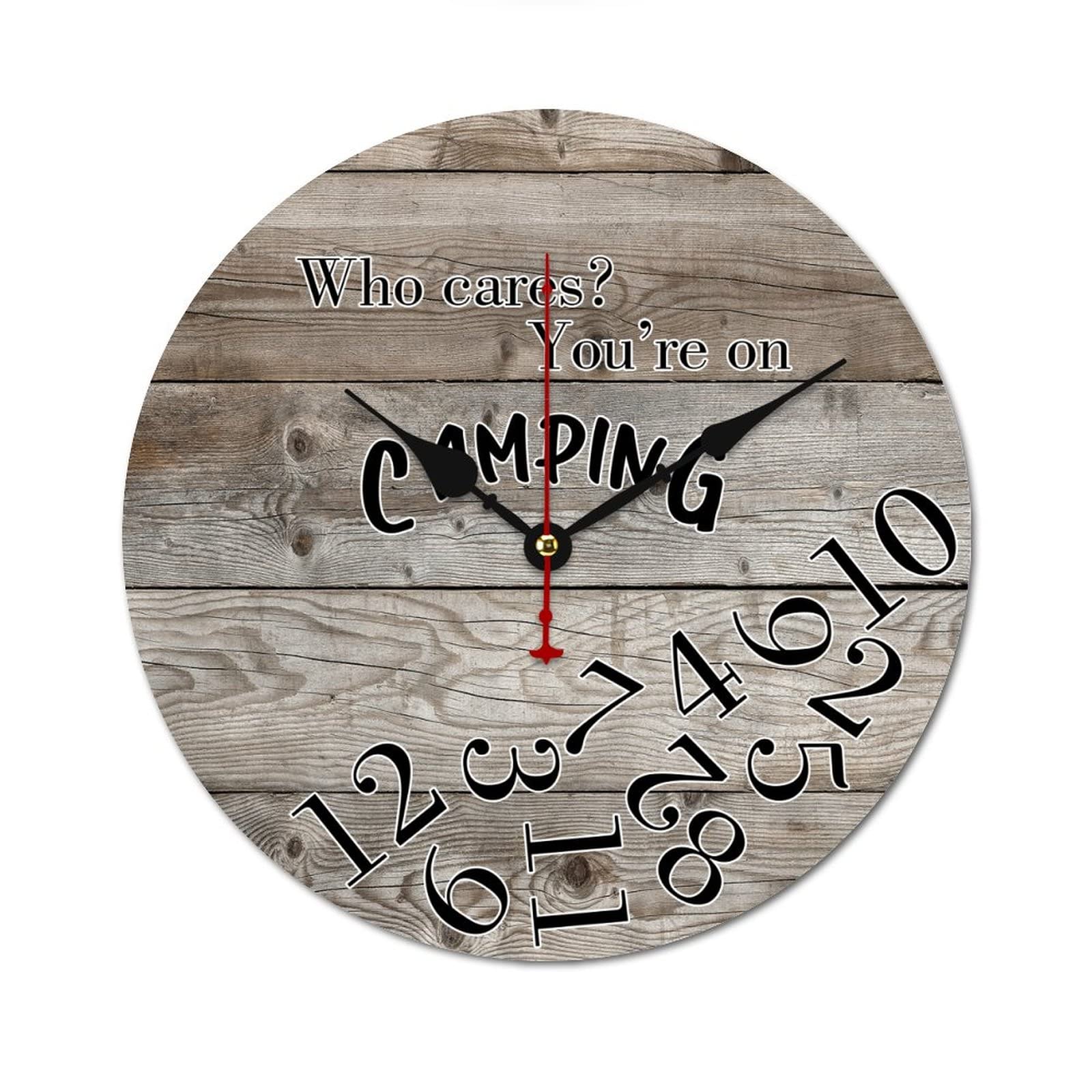 Horloge murale style rustique rétro 38cm de qualité supérieure aspect bois vieilli