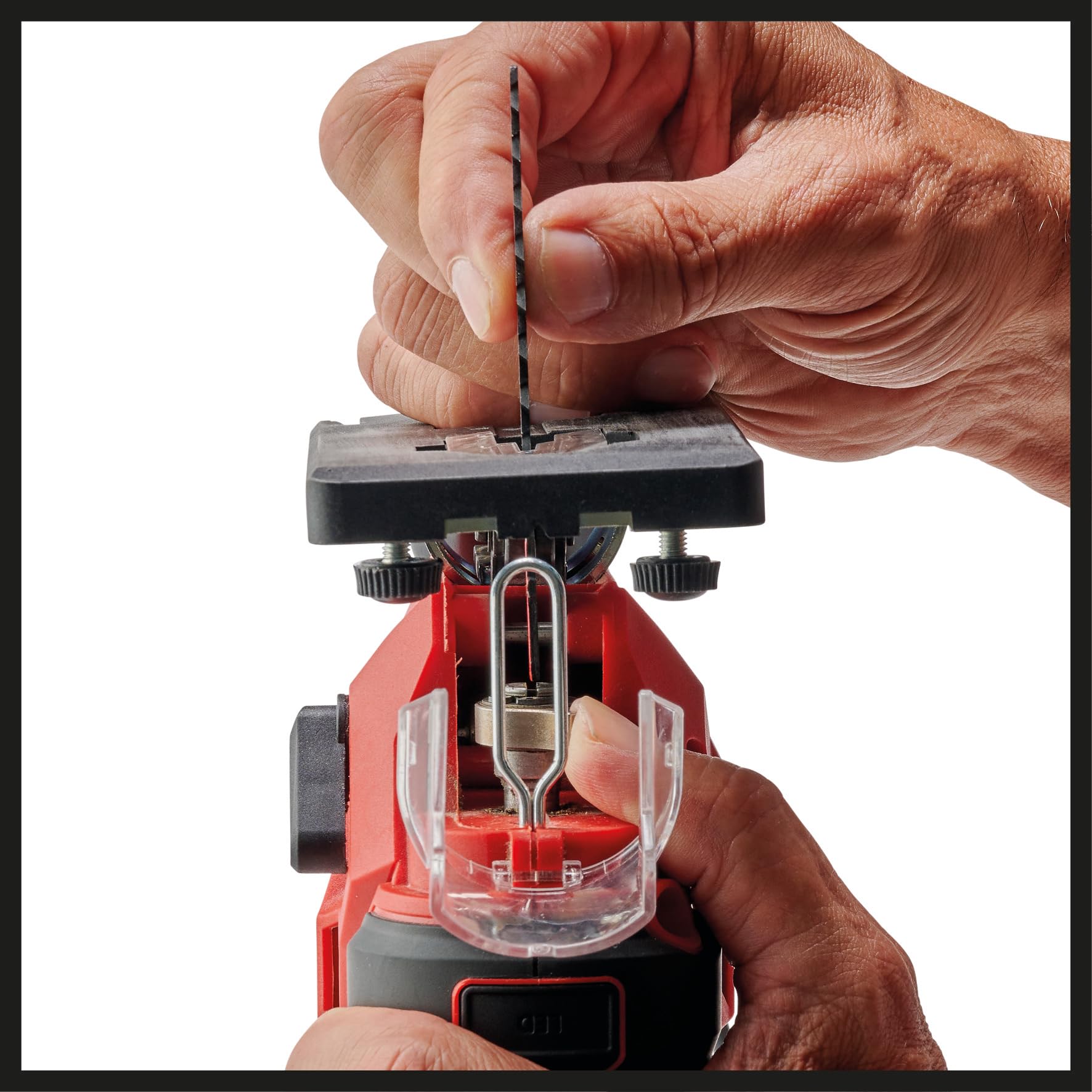 Einhell Sierra de calar TC-JS 90 (650 W, carrera de 22 mm, función de carrera de péndulo, profundidad de corte de 90 mm en madera, 10 mm en acero, corte biselado hasta 45°, incluye 1 hoja de sierra)