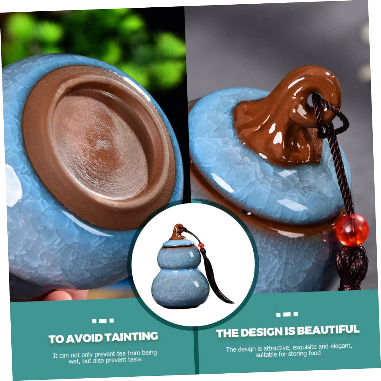 Amazon｜ひょうたん 密閉瓶 蓋付き瓶 蓋付き容器 中国茶セット 穀物