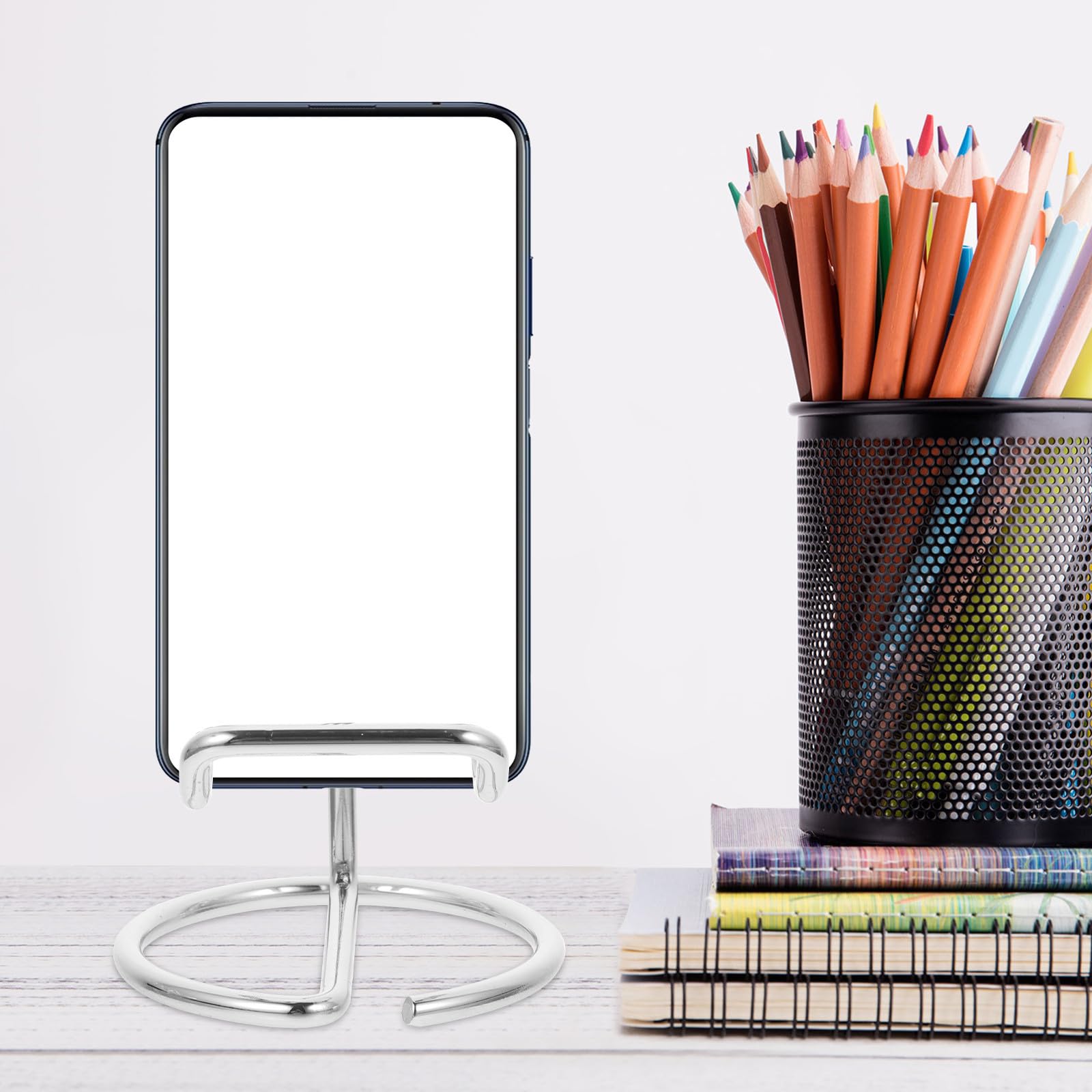 balacoo 2 Stück Pack Handyhalterung aus Eisen Tragbarer Desktop Handyständer mit Einfachem Design Praktische Aufbewahrung für Smartphone im Wohnzimmer oder Schlafzimmer