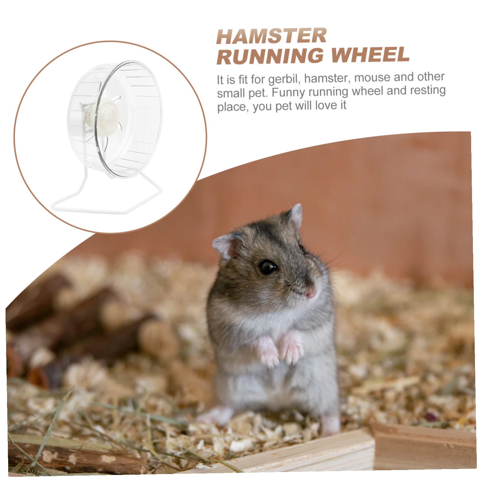Outanaya Hamsterrad mit Ständer Geräuscharm Hamster Laufrad für Hamster Meerschweinchen Igel Kleintier Übungsrad zur Muskelbildung und Stressabbau