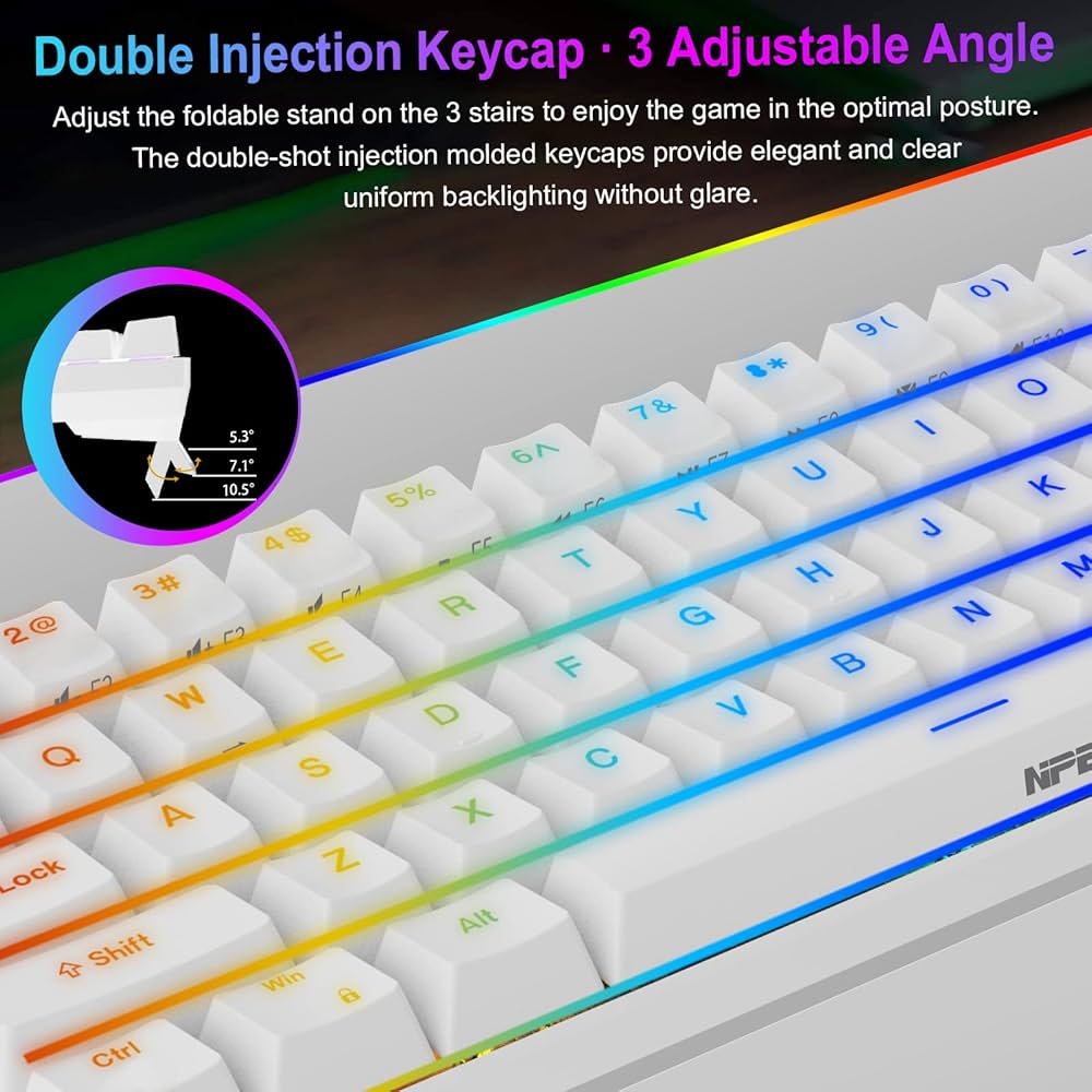 【整備改造】NPET K61 RGB 銀軸 60% メカニカル キーボード 整備改造】NPET K61 RGB 銀軸 60% メカニカル キーボード 整備