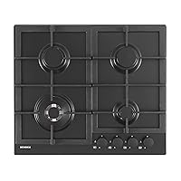 SCHOCK | Piano Cottura 4 Fuochi Gas Professional PC60 con Manopole Nere Opache Soft Touch