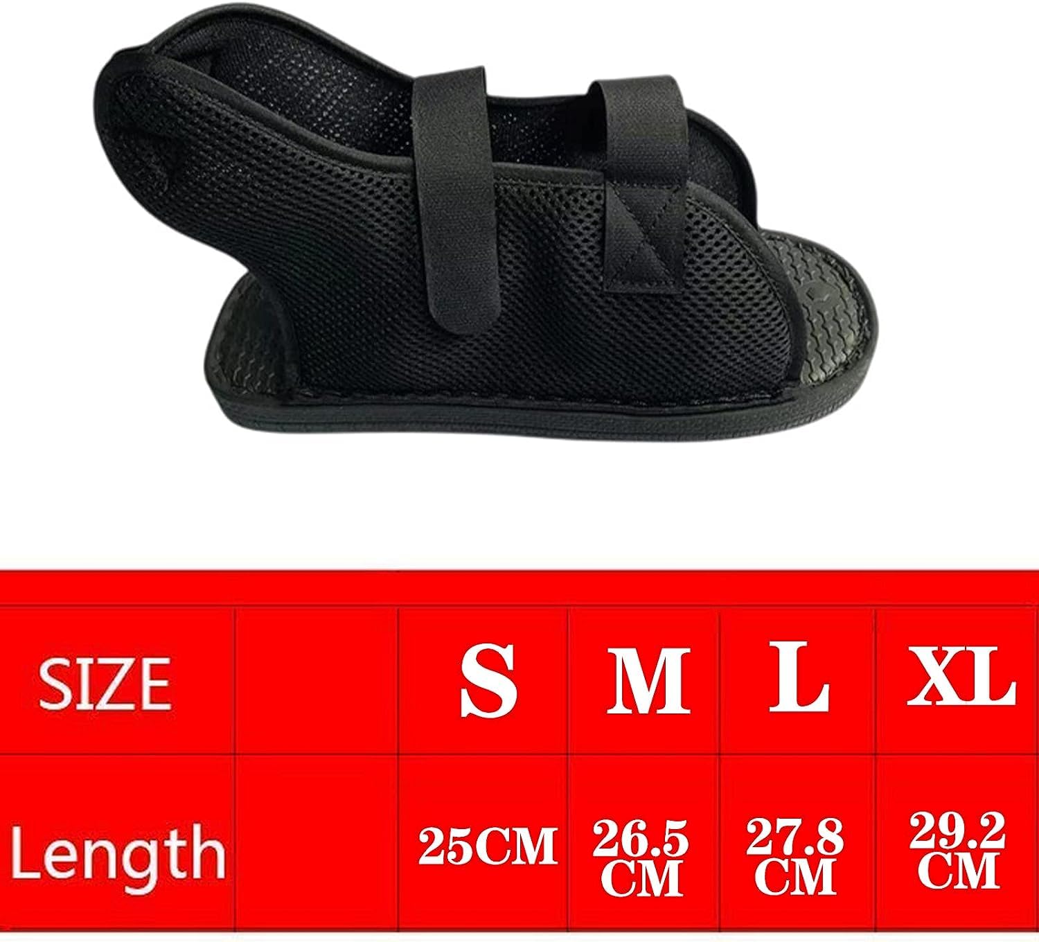 DKULMN Zapato médico con Velcro, Zapato de recuperación para postoperatorio, se Adapta Tanto al pie Izquierdo como al Derecho.,25CM