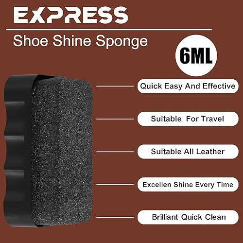Vista 36 de Loopeer Esponja neutra para brillo de zapatos para zapatos esponja de brillo instantáneo para cuero 0.2oz Cuidado de cuero para muebles