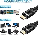 HDMI Cable 15ft 4K 3D 60HZ and ARC(Audio Return Channel),18Gbps Nylon Mesh Outer Layer Braided Cord Male to Male Cable - XINCA