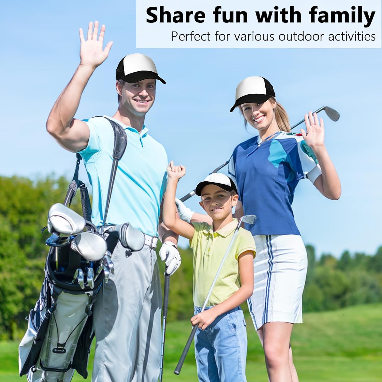 24 Pcs Unisex Mesh Baseball Cap,Sublimation Blank Trucker Hat,Mens Classic Black White Ball Cap for DIY Embroidery Printing - Image 4