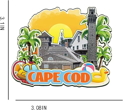 Miniatura 3 de Cape Cod Massachusette USA - Imán para nevera de madera 3D, monumentos de viaje, coleccionables, recuerdos, decoración hecha a mano -2751