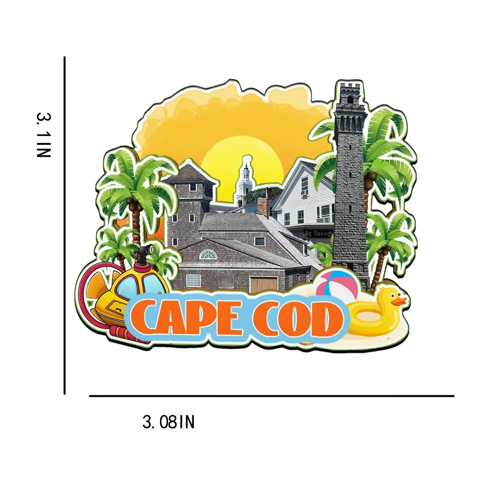 3x5 Inch Oval Cape COD Sticker (Massachusetts Ma Sea Botswana