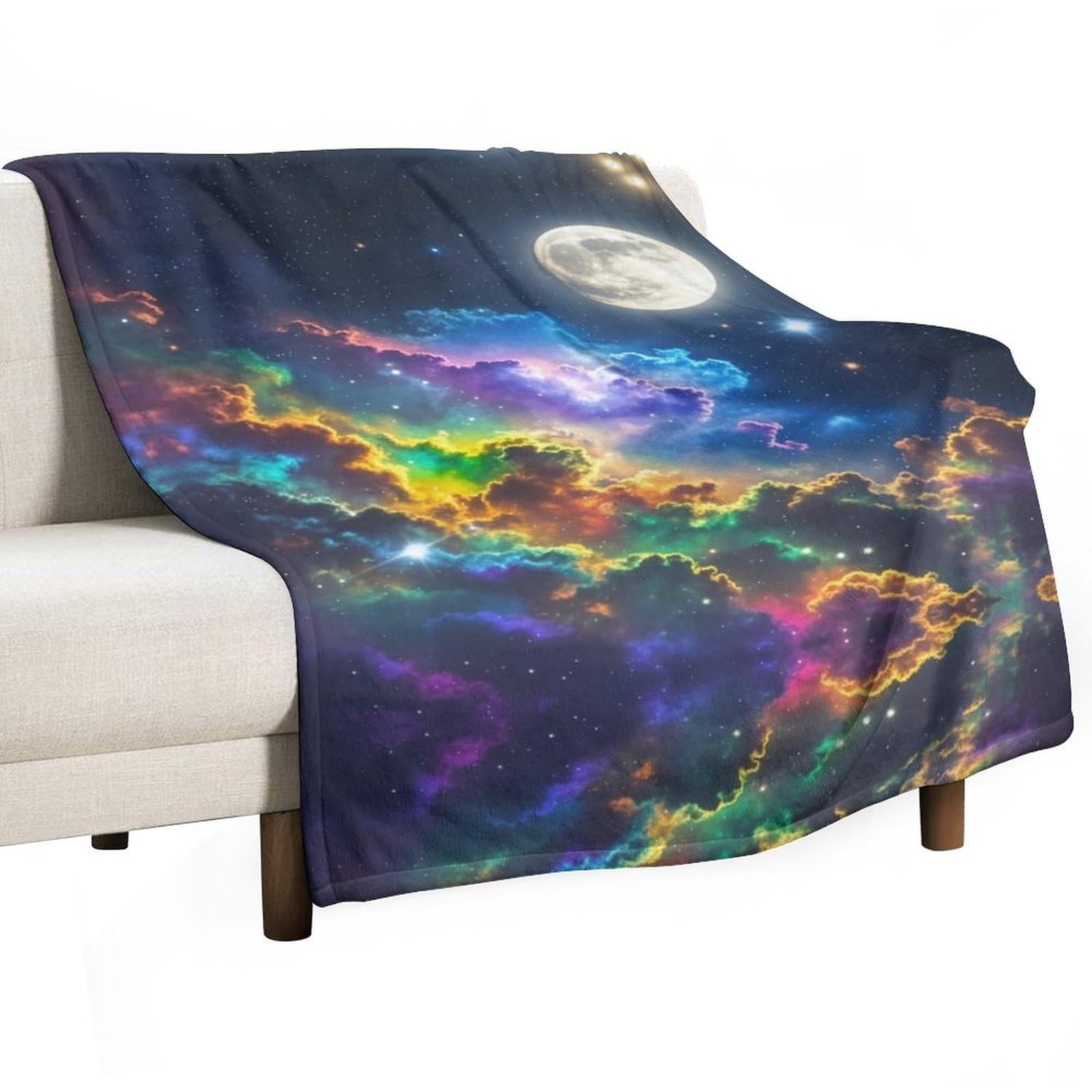Couverture flanelle nébuleuse en peluche haut de gamme pour canapé et lit chic