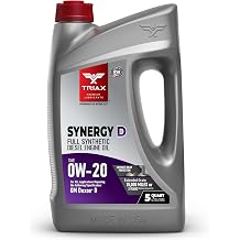TRIAX Synergy D 0W-20 Full Synthetic Diesel Engine Oil | Compatible with ALL GM Dexos D Applications | Advanced Wear Protection and Soot Control 5 Quart