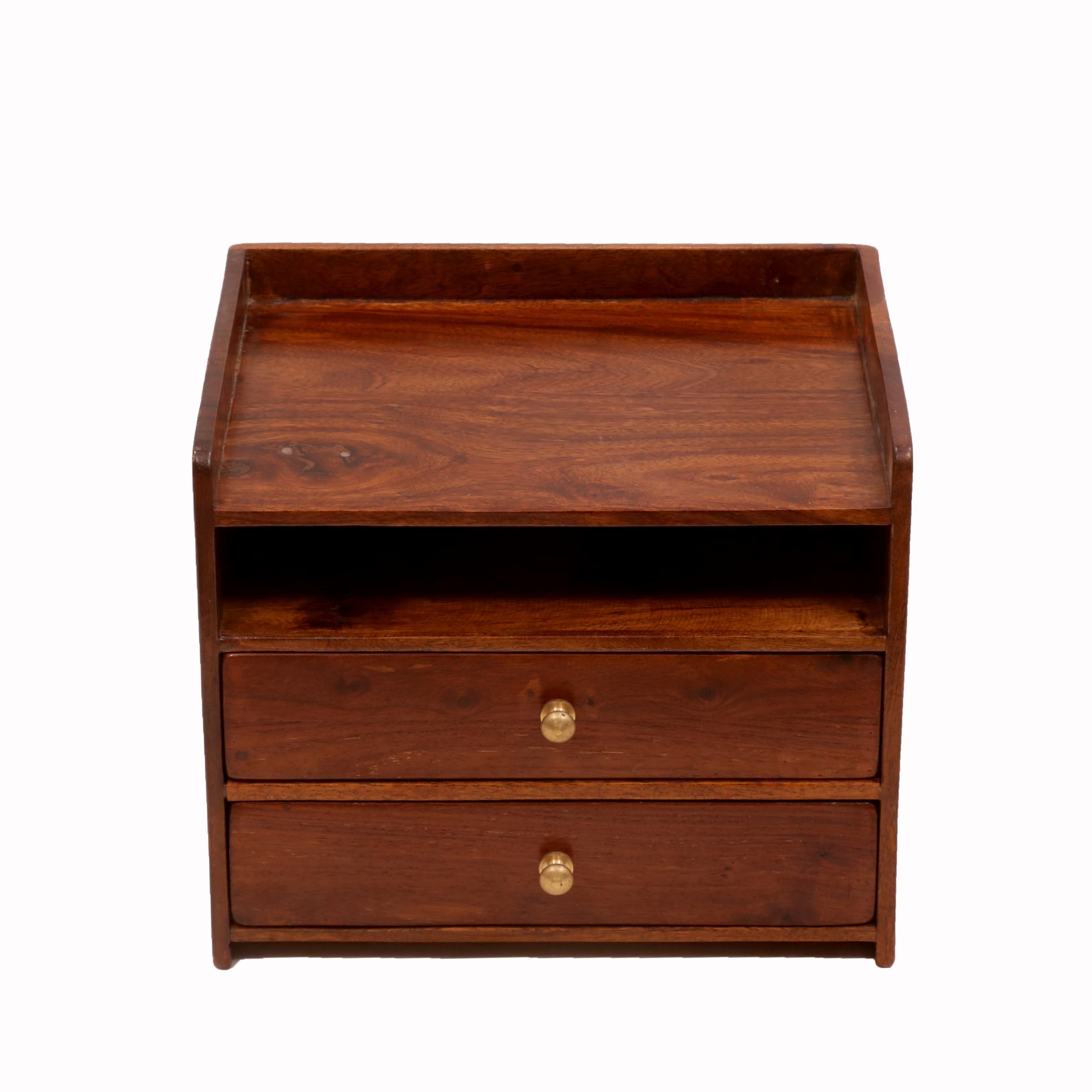 Organizer da scrivania in legno, portapenne e portapenne con cassetto, organizer multiuso, supporto mobile e supporto per telecomando, per scrivania, scrivania, tavolo, scatola