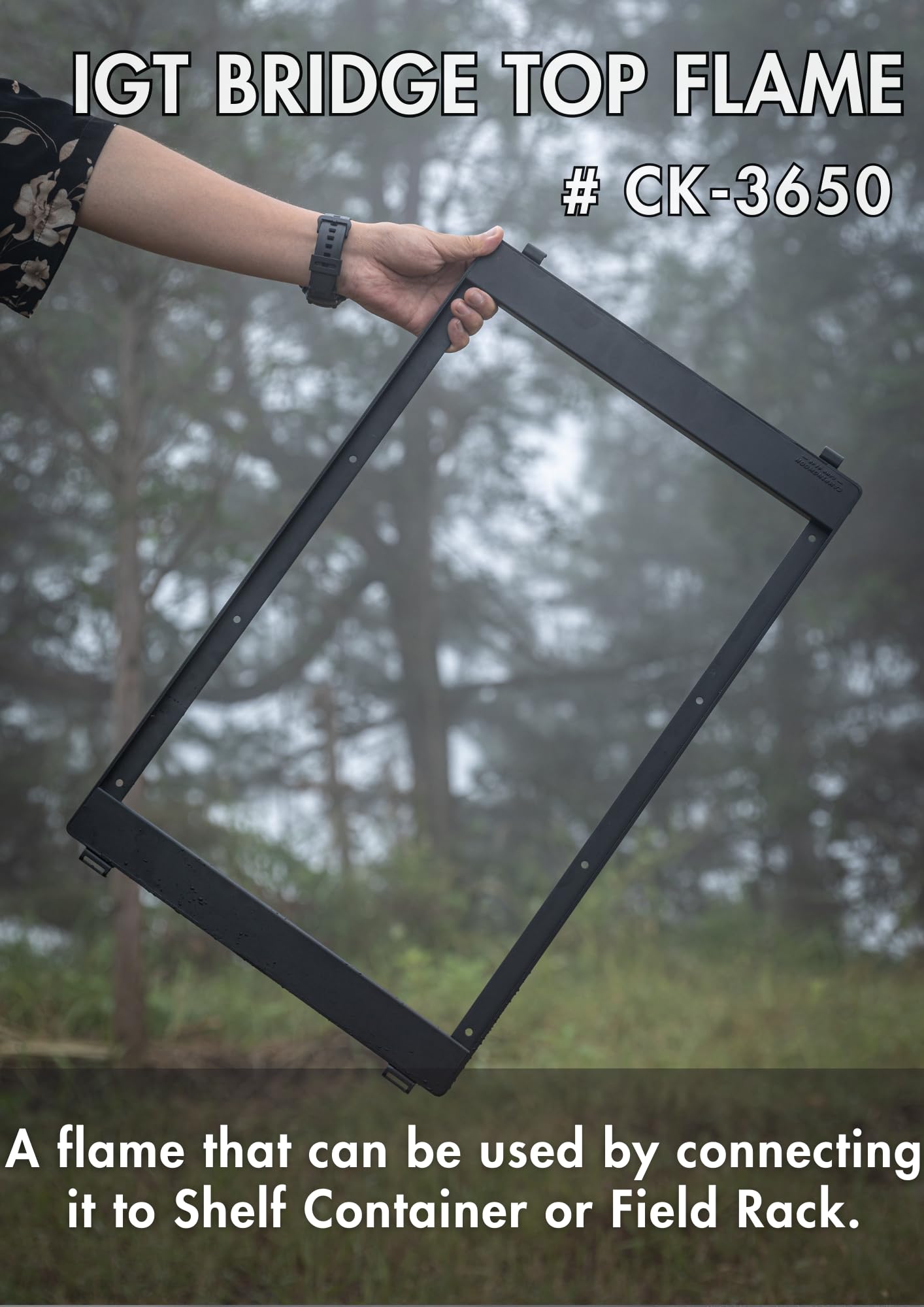 camping moon IGT Top Grill Frame Black CK-3650