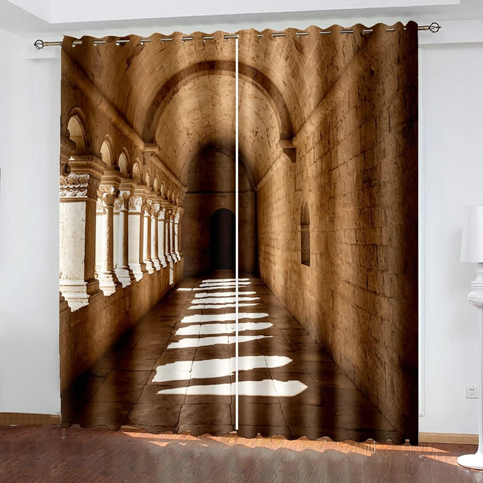 Rideau exterieur occultant stop vis-a-vis et chaleur rideaux de chambre 274cm