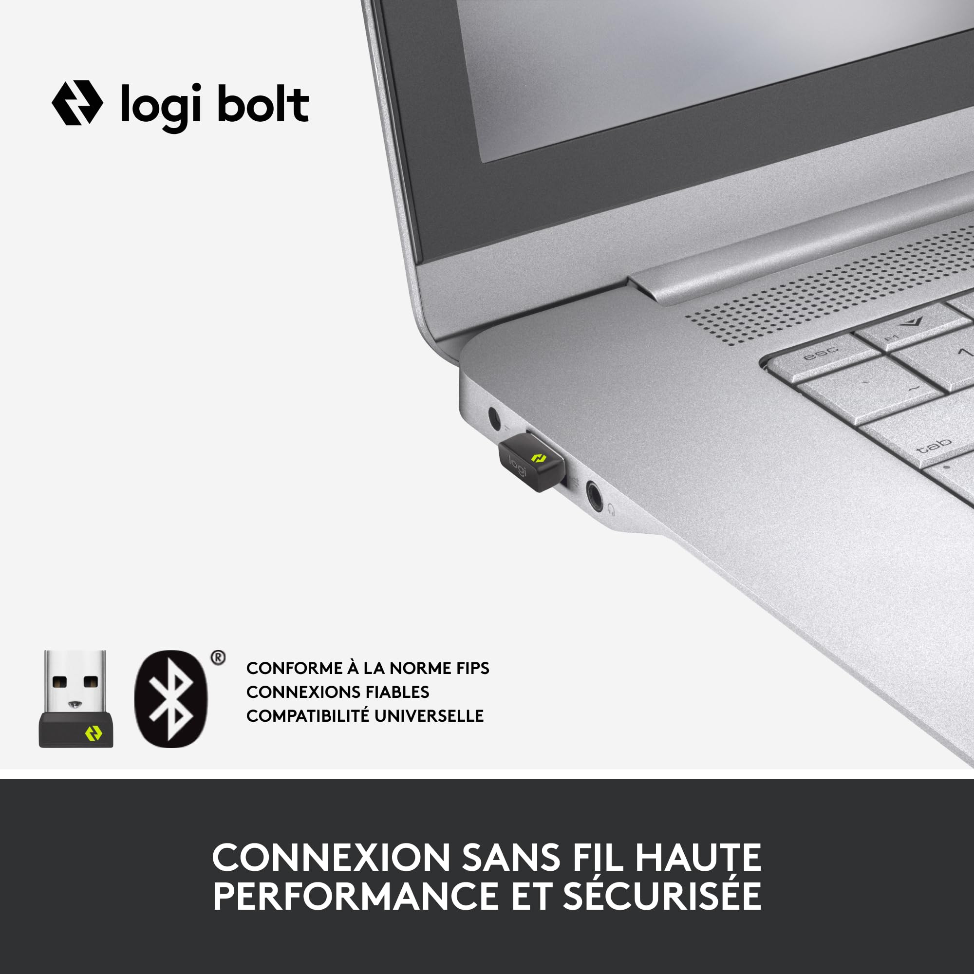 Logitech Lift for Business Gauche, Souris Ergonomique Verticale pour Main Gauche, sans Fil, Bluetooth ou Logi Bolt USB sécurisé, silencieuse, Windows/Mac/Chrome/Linux - Graphite Petit