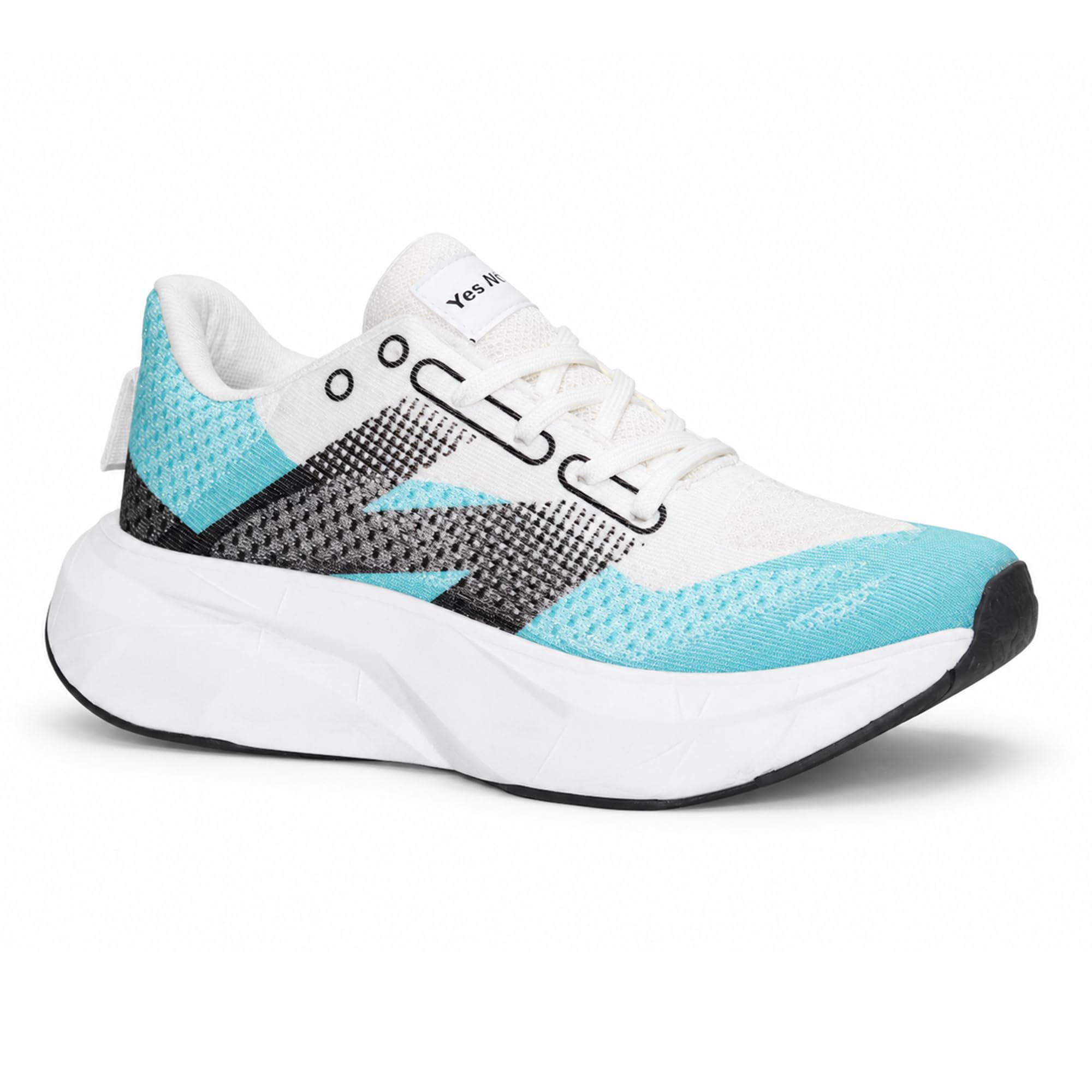 yes’no Yes'No Men's Sports Shoes | Lightweight Mesh Running Shoes with Soft Cushioning & Lace-Up Design | Comfortable Slip-On Sneakers for Walking, Jogging, Gym 2” Curved Heel-picture-30