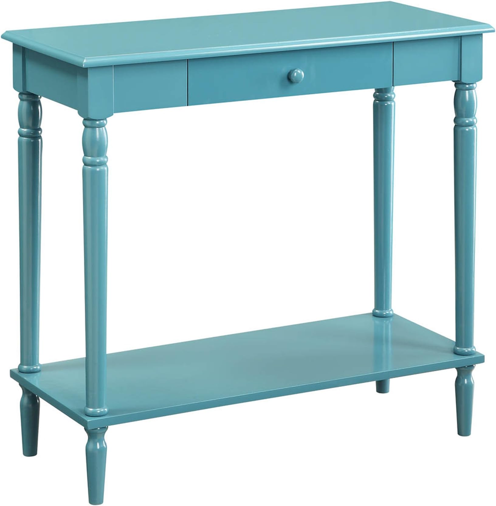 Convenience Concepts French Country 1 Drawer Hall Table with Shelf, Blue