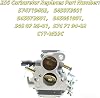 Carburador 235 240 compatible con motosierra Husqvarna 120 236 235E 240E 236E, reemplaza 545072601 574719402 586936202, para Jonsered CS2234 CS2234S CS2238 CS2238S C1T-W33C con kit de afinación 3