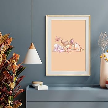 Amazon.co.jp: バンビ ポスター 絵画 インテリア 壁紙用 壁紙