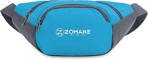 ZOMAKE Fanny Pack for Men Women, Water Resistant Waist Bag - Outdoors Workout Travel Casual Hiking Cycling with Large Compartment
